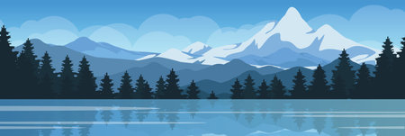 Cute and nice design of Ice mountain and interior objects vector designのイラスト素材