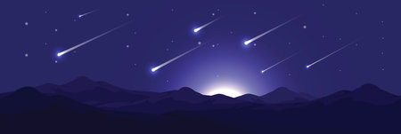 Cute and nice design of Meteor interior objects vector designのイラスト素材