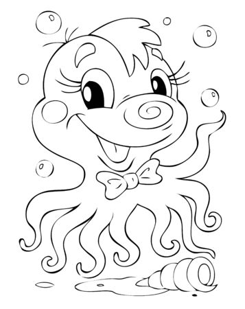 illustration of the amusing devil-fishのイラスト素材