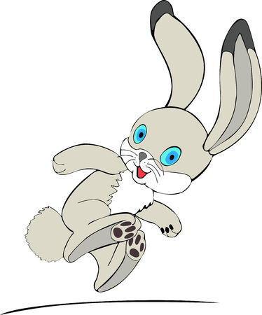 Illustration of the amusing playful hareのイラスト素材