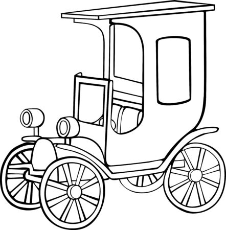 Illustration of the retro carのイラスト素材