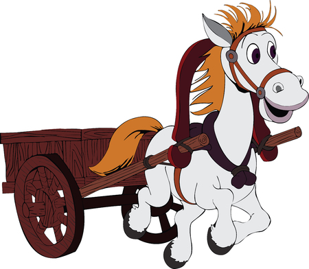 Illustration of the horse wokerのイラスト素材