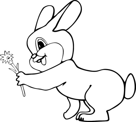 Illustration of the amusing hare のイラスト素材