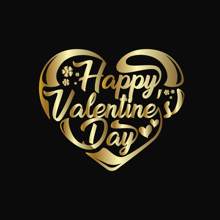 Modern Romantic Happy Valentine Card, Suitable for Invitation, Web Banner, Social Media, and Other Valentine Related Occasionのイラスト素材