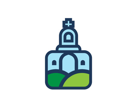 Modern Church Logo - Modern Country Churchのイラスト素材