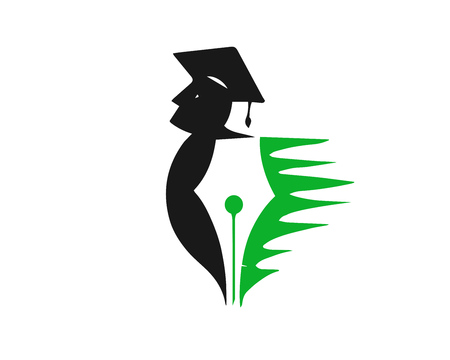 Modern Education Logo - Green Education Conceptのイラスト素材