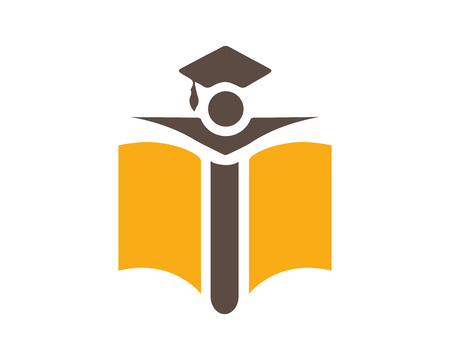 Modern Education Logo - I Letter Education Emblemのイラスト素材
