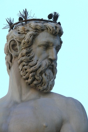 Poseidon Statue from Florence  Fontana del Nettuno , Italyの写真素材