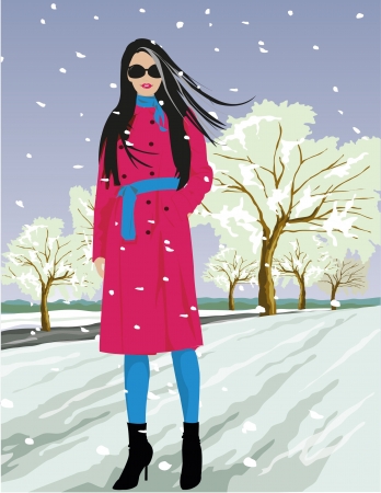 Sexy fashion girlのイラスト素材