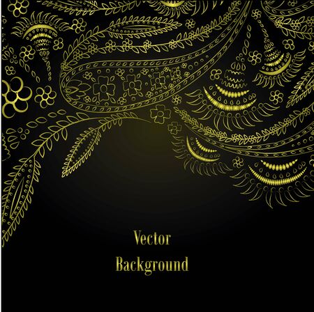 Background. Hand Drawn ornament. Vector illustration.のイラスト素材