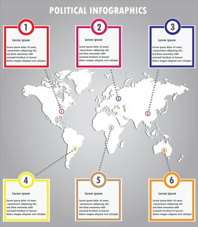 Political infographics, elements infographic, vectorのイラスト素材