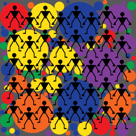 abstract geometric colorful vector patternのイラスト素材