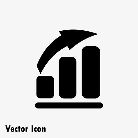 Vector growing graph iconのイラスト素材