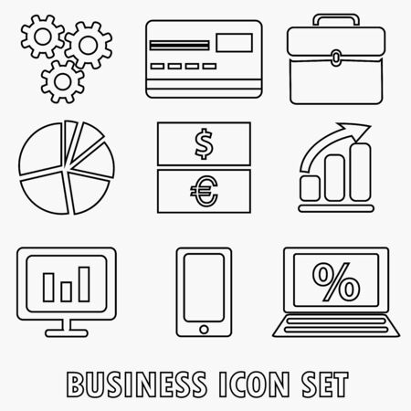 Business icon set, vector illustrationのイラスト素材
