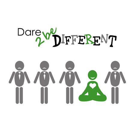 illustration of people icons, be different, vector illustrationのイラスト素材