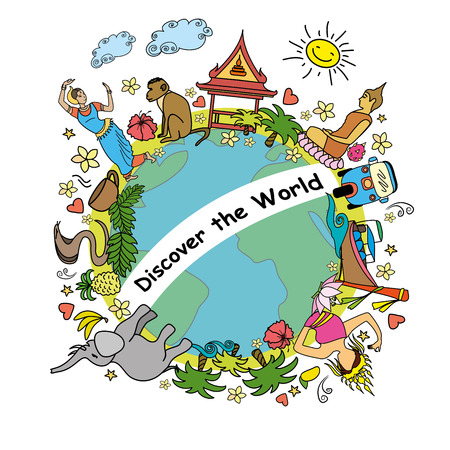 Welcome to India . Set India color vector icons and symbols , vector illustrationのイラスト素材