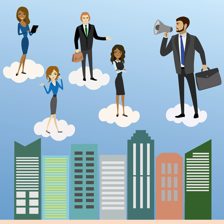 Global Business concept. Vector illustrationのイラスト素材