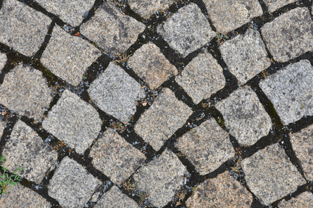 Cobblestone paving backgroundの写真素材