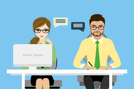 Flat character of business consulting concept , stock illustrationのイラスト素材