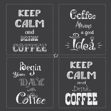 Set Coffee banner or typographyのイラスト素材