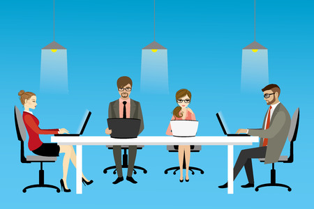 vector illustration of coworking center concept,のイラスト素材