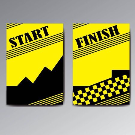 Business Abstract Template Background. Booklet start and finish. Vector illustrationのイラスト素材