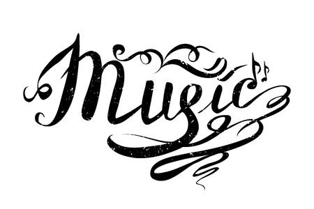 Music Hand drawn vector illustrationのイラスト素材