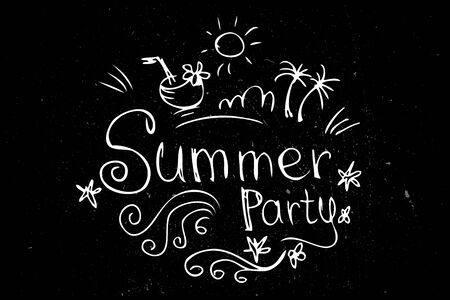 Summer design elements or typography design.のイラスト素材