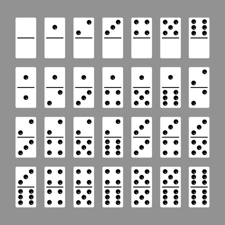 A set of domino's bones in a gray board.のイラスト素材