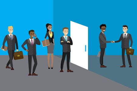 Business meeting at office,people waitingのイラスト素材