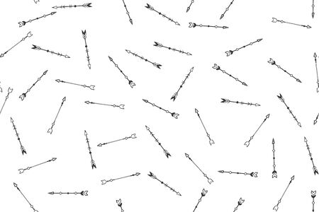 arrows seamless pattern,tribal texture,vector illustrationのイラスト素材