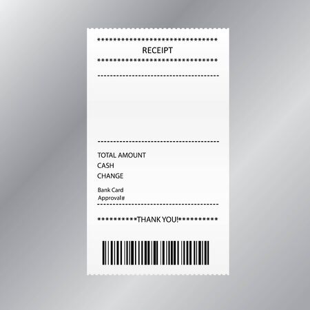 Receipt bill paper invoice,design template,flat vector illustrationのイラスト素材
