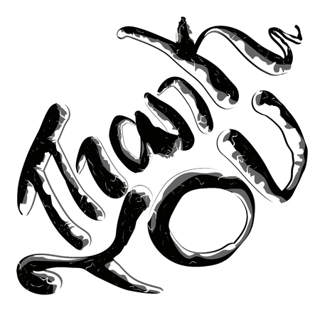 Thank You letteringのイラスト素材