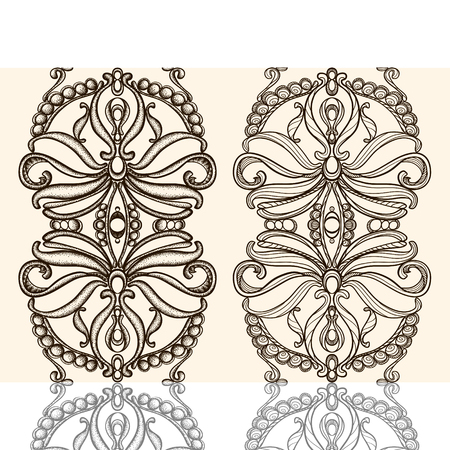 Elements of an ornament in Baroque styleのイラスト素材