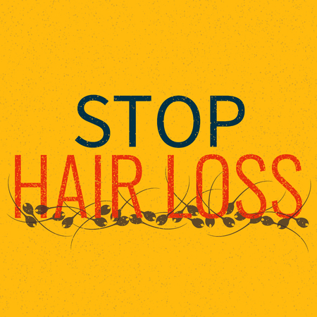 Stop hair loss grunge graffiti sign. Stop inscription. Hair care concept. Isolated vector illustration.のイラスト素材