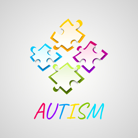 Autism awareness puzzle posterのイラスト素材