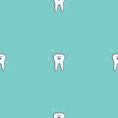 Teeth seamless patternの写真素材