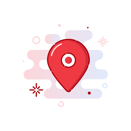 Location map pin Vector illustration.のイラスト素材