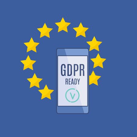 GDPR phone posterの写真素材