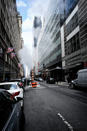 Steam vent in New York Cityのeditorial素材