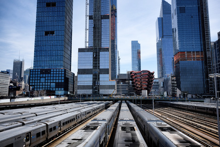 High Line view of the Hudson Yards in New York Cityのeditorial素材