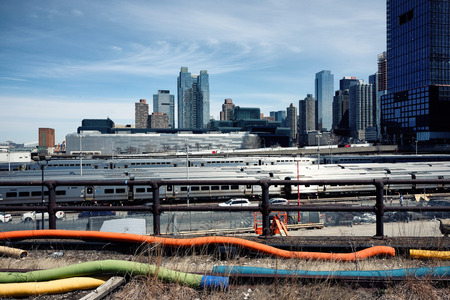 Hudson Yards train depot in New York Cityのeditorial素材