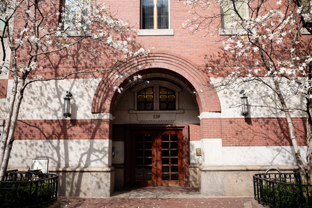 Building entrance in Murray Hill neighborhood in New York Cityのeditorial素材