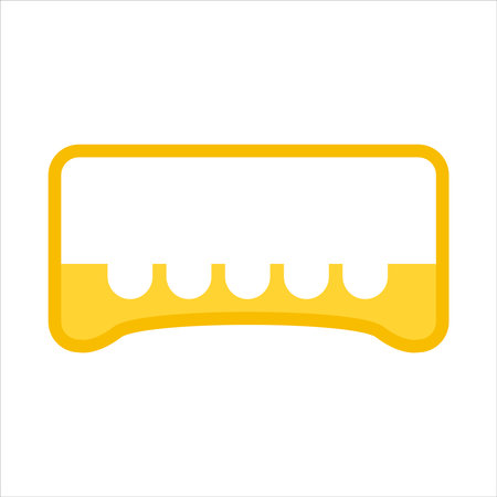 Laboratory tube rack for blood collection tubings. Laboratory equipment for research, analysis and experiments. Medicine concept. Vector clipart icon.のイラスト素材
