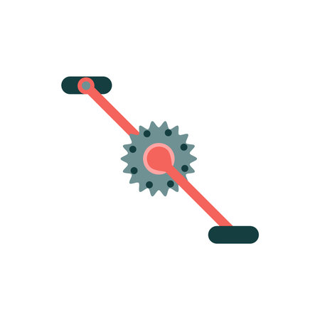 Bicycle chain ring with break pedals icon. MTB sport gear spare parts. Fitness cycling equipment sign. Vector illustration.のイラスト素材