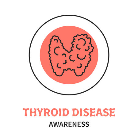 World thyroid day awareness day. Thyroid gland lobe icon. Hormones function and metabolism....
