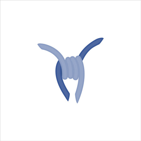 Barbed wire fence border frame illustration. Sharp thorns of barbwire barrier zone. Protection and security concept. Vector illustration.のイラスト素材