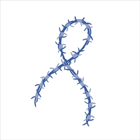 Barbed wire fence ribbon illustration. Sharp thorns of barbwire barrier zone frame. Protection and security concept. Vector illustration.のイラスト素材