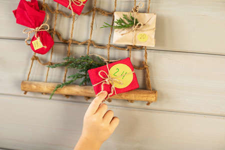 Advent calendar, day 24, the day before Christmas, handmade