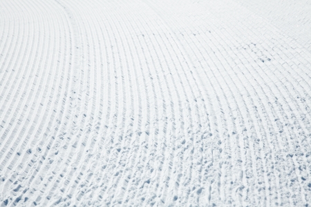 Freshly groomed piste close upの写真素材